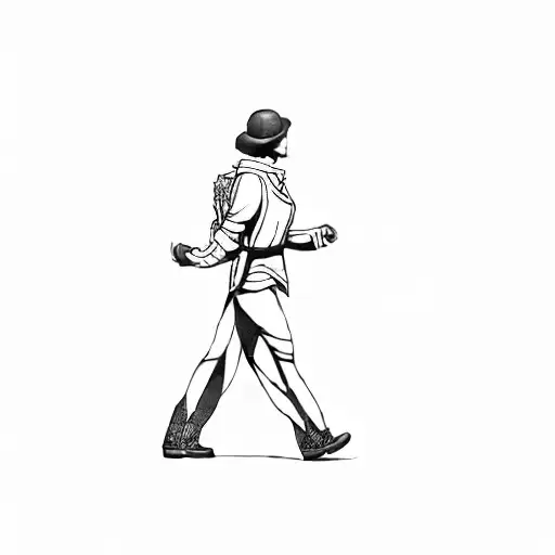 A Person Walking In The Dark