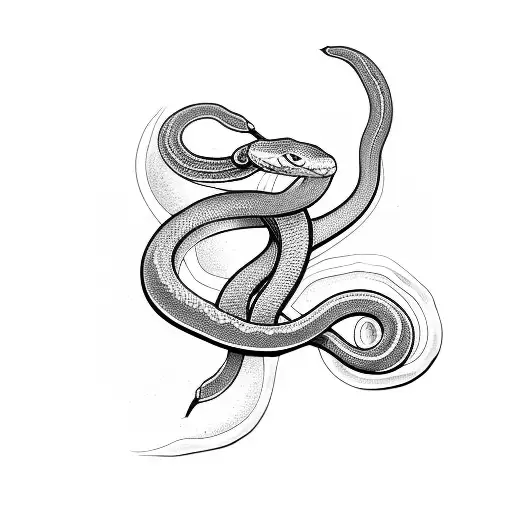 Snake Wrapping Around Column