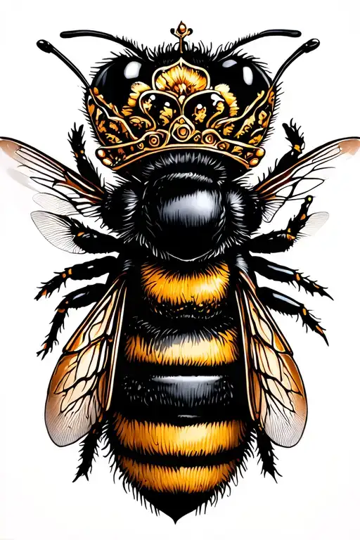 Queen Bee For Mum Remembrance Tattoo Including