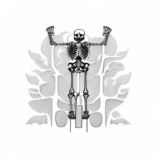 Skeleton Doing Wheely On A Supermoto