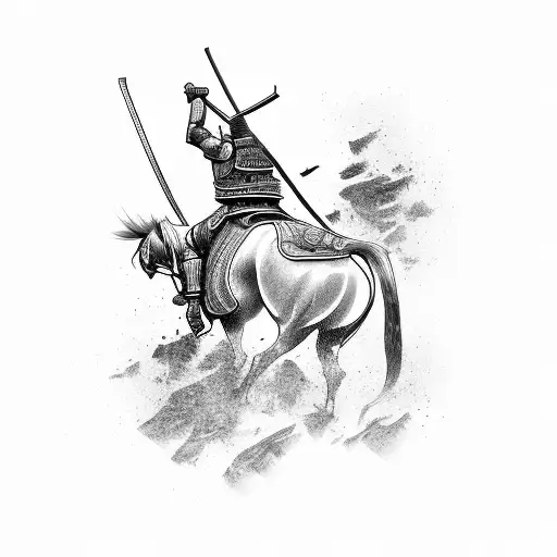 Samurai Riding A Horse