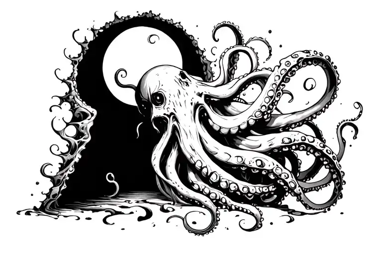 Tentacles Coming Out Of Dark Keyhole