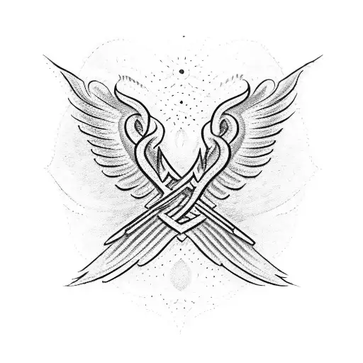 The Initials Llm With An Angel Wing