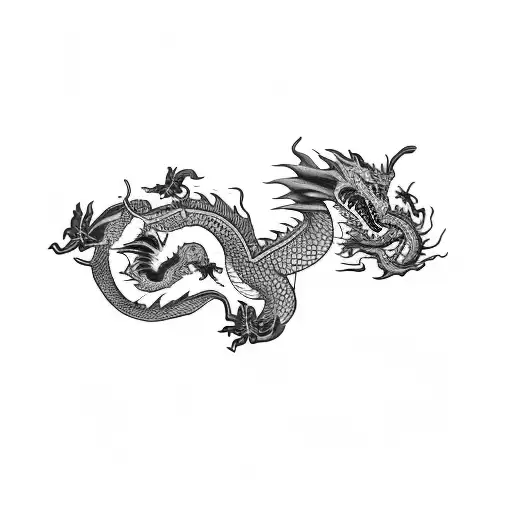 A Dragon Facing Forward