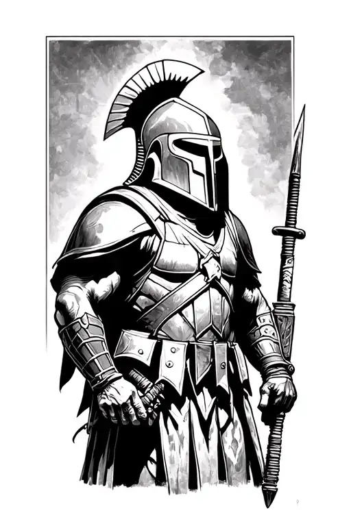 Spartan Solider With Dimarco Below Him