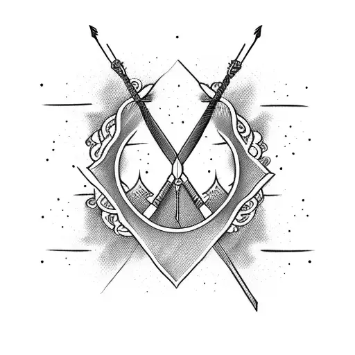 Bow And Arrow With A Motivational Quote 'Stay Strong'