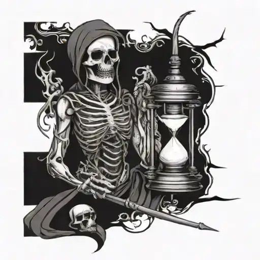 Death With A Candle An Hourglass And You Add Something