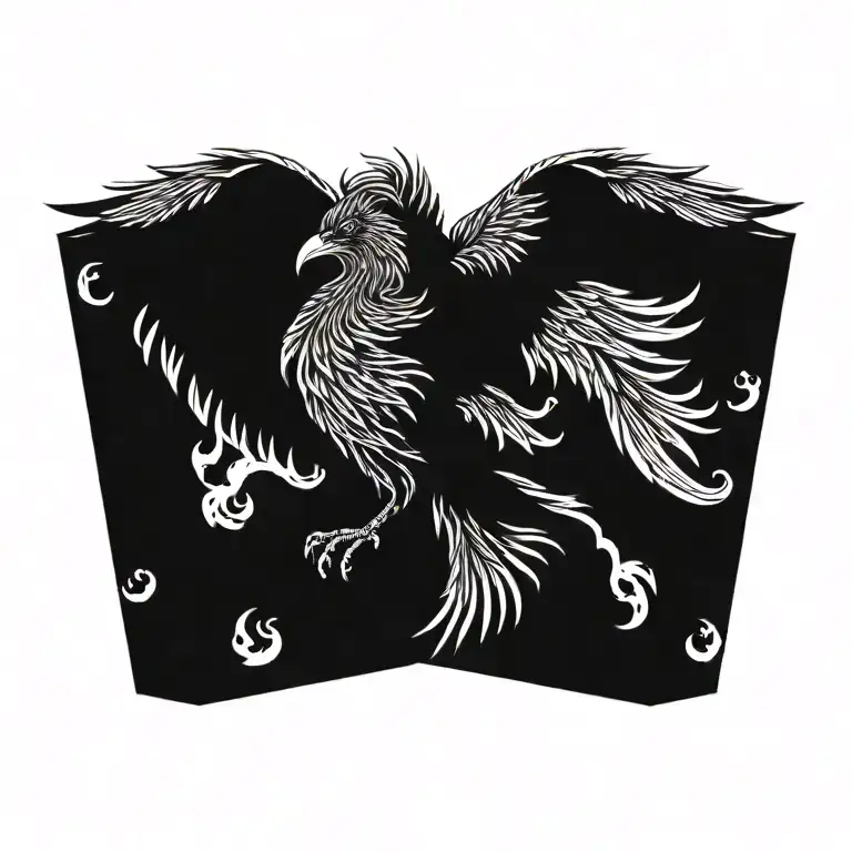 Phoenix With Wings Spread Wide