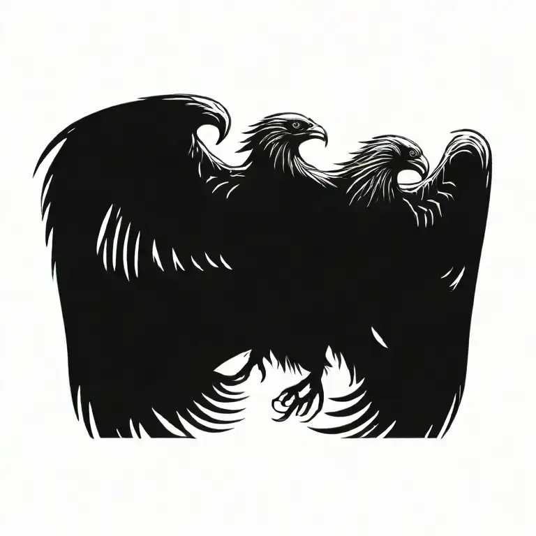 Phoenix With Wings Open