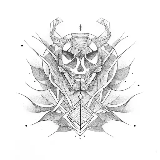 Scary Geometric Caplet Design For Hand