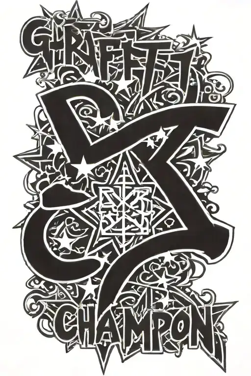 Graffiti Lettering Champion 14 Star Snow