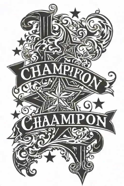 Lettering Champion 14 Star Snow Alaska