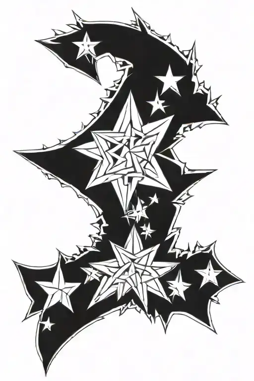 Graffiti Lettering Fourteen Star Snow Alaska Geomatric