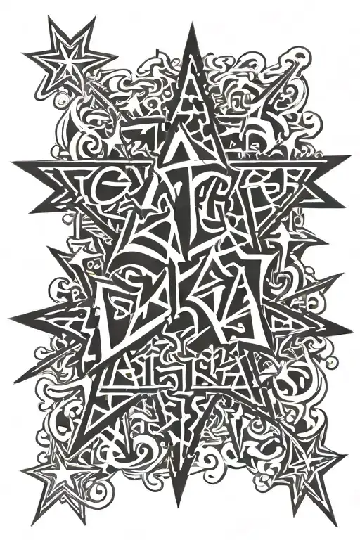 Graffiti Lettering 14 Star Snow Alaska