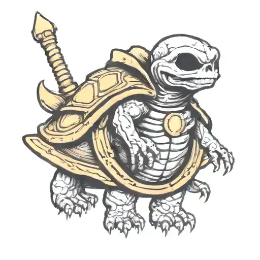 Skeletor As A Turtle With Cape