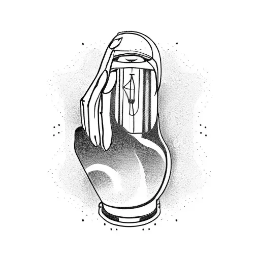 A Serene Lake Reflecting The Hands Of A Pocket Watch At Sunset