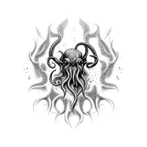 Cthulhu Emerging From The Depths Of A Dark Abyss