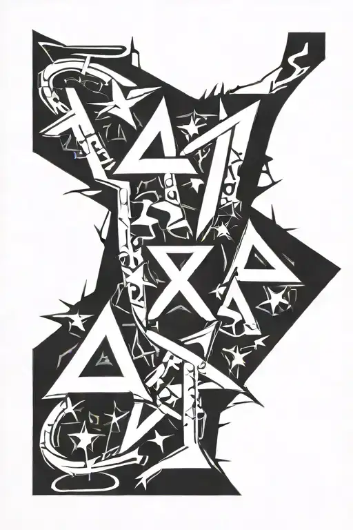 Graffiti Alaska Fourteenth Geomatric Lettering 14 Star
