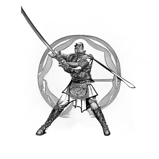 Warrior Lifting Sword