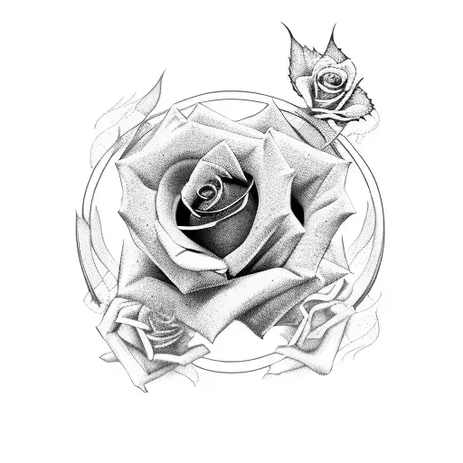 Rose On Fire Phoneix Rising From It