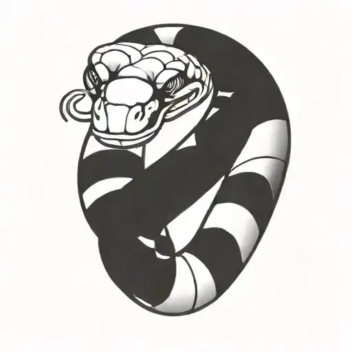 King Snake Black With White Stripes