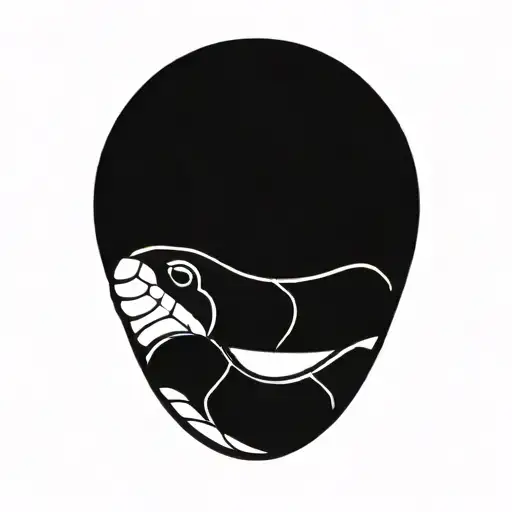 King Snake Black With White Stripes Slithering