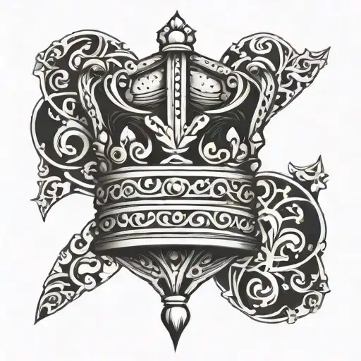 Crown With Letter D In Connected
