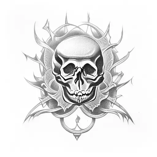 Skull And Death And Blackwork
