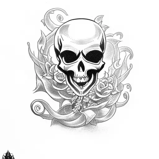 Tattoo Mariachi Skull And Shadow Tentacles