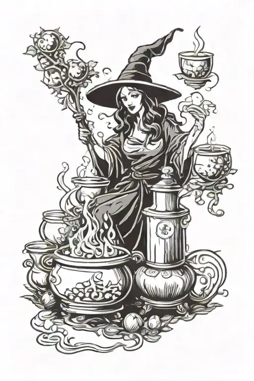 Witch Brewing Potions