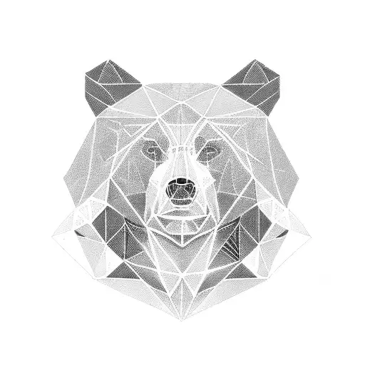 Geometric Bear Tattoo Mechanical