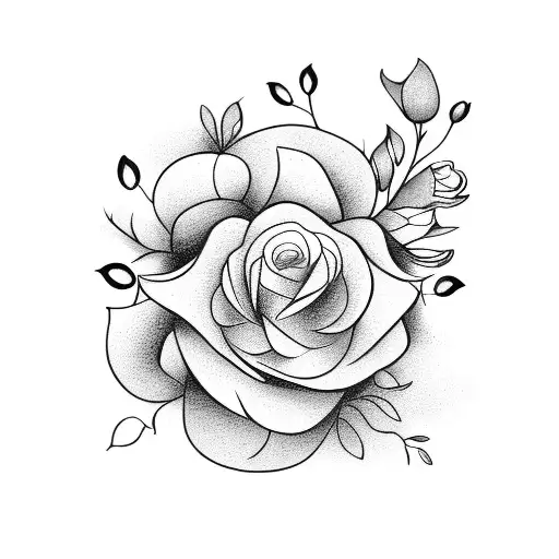 Feminist Symbol Incorporating Doodles And Flowers