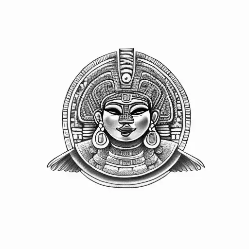 Mayan Woman Face Chichen Itza