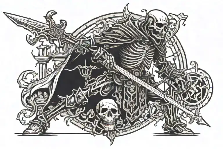 Knight Sword Skeleton War