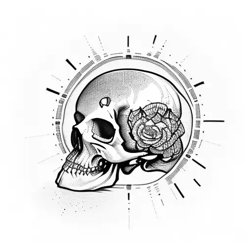 Rebirth Skull With Root System