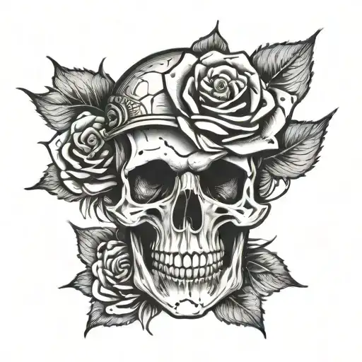 Skull Money Bone Rose