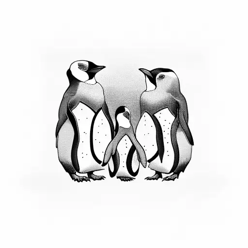 Emporer Penguin Family
