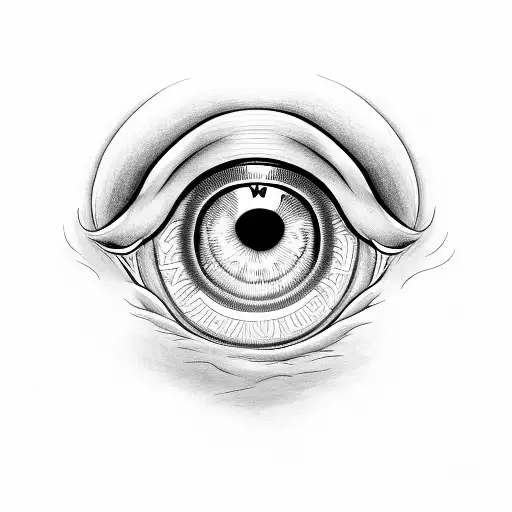 Detailed Strong Emotional Eye With Fire From Within And Surrounding The Eye