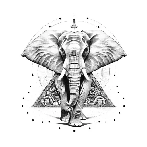 Elephant With Half Mandela