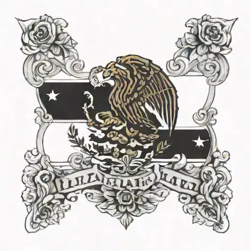 Last Name Larios Mexican Flag Incorporated Within