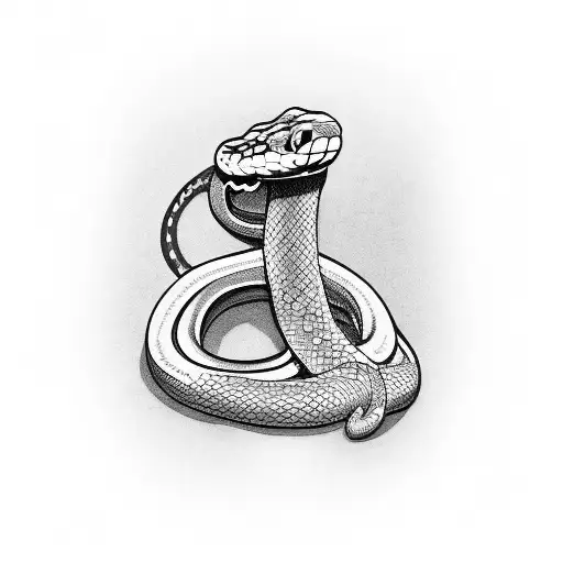 A Man With A Snake On His Leg