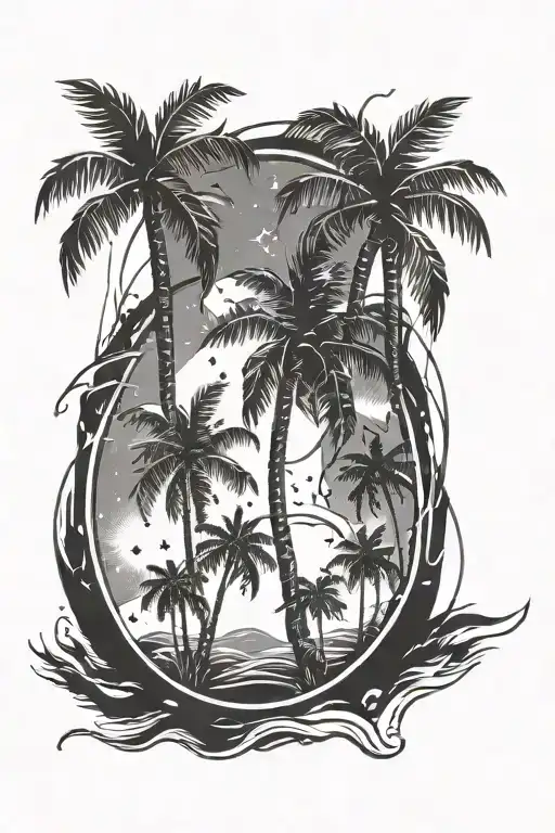 Palm Trees And Space