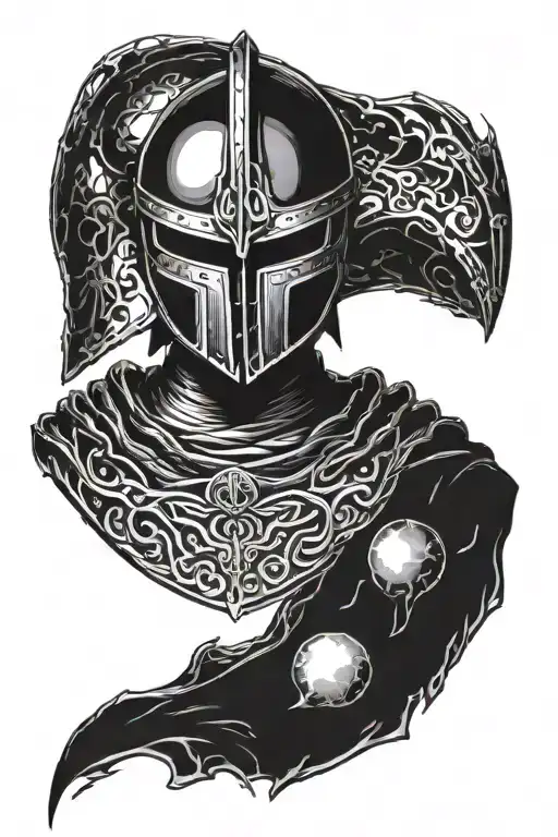 Gifith's Helmet From Berserk Manga Facing Forward With The The Crimson Beherit