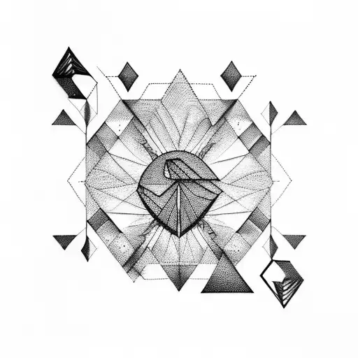 Geometric Designs With Nature Elements Inside