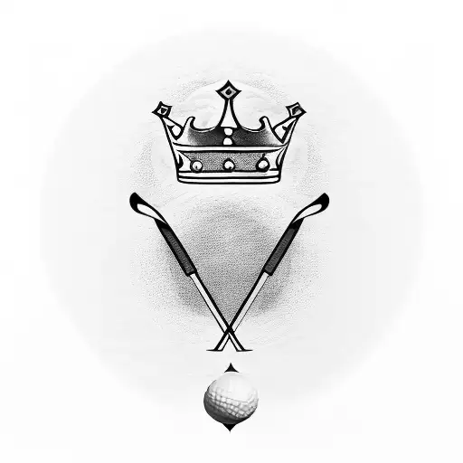A Golf Ball With A Crown On Top Symbolizing The Client's Passion For Golf And Family