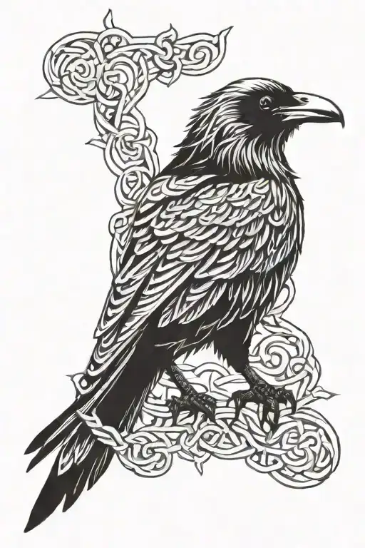 Norse Knot Work Raven