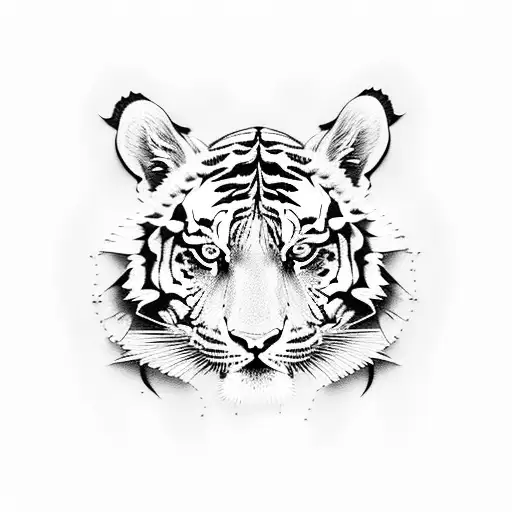 Tiger With Fire In The Eyes