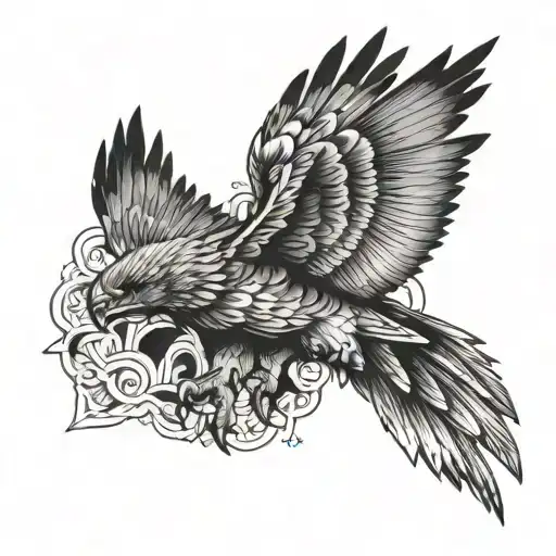 Hawk Tattoo Design Forearm