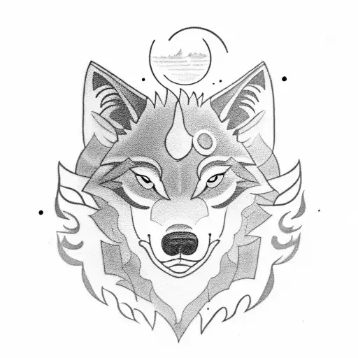 A Wolf Howling At The Moon While Wearing Traditional Polish Husaria Armor