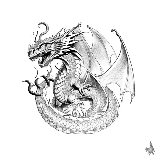 A Group Of Adventurers Facing Off Against A Dragon In A Epic Battle